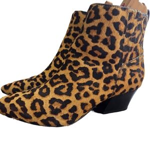 Franco Sarto Leopard Print Ankle Boots